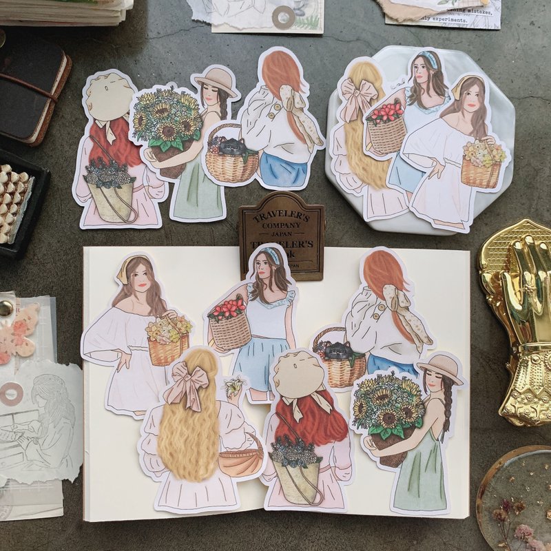 Basket Girl II Sticker - 貼紙 - 紙 