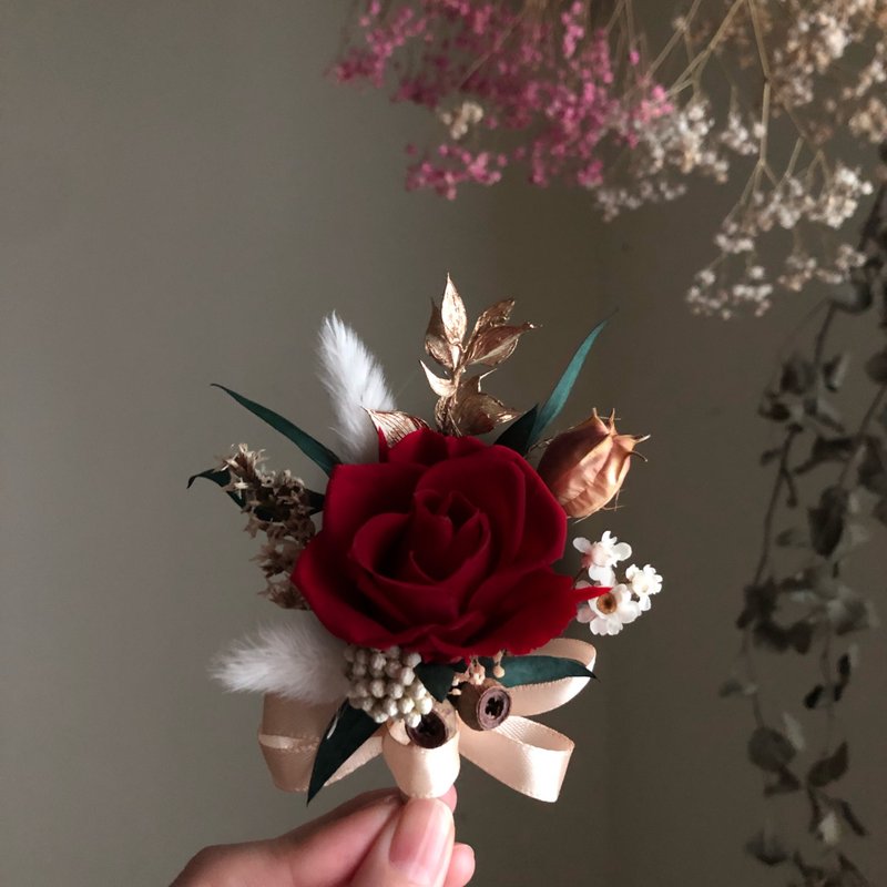 花香日和製花所 簡約款永生胸花 不凋胸花 簡約款不凋胸花 - 乾燥花/永生花 - 植物．花 
