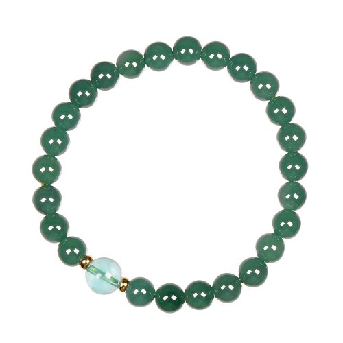 正佳珠寶 Gemsrich Jewelry 【正佳珠寶】翡翠 高品冰種藍水翡翠 6.7-6.9mm 天然A貨翡翠手珠