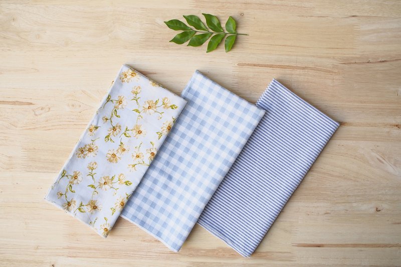 Handmade cotton scarf/headband (3 pieces in 1 set) - 絲巾 - 棉．麻 多色
