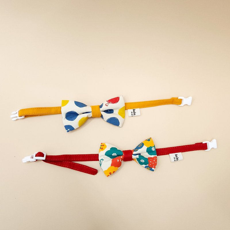 【hahababy】Pet bow shape circle - Collars & Leashes - Cotton & Hemp Multicolor
