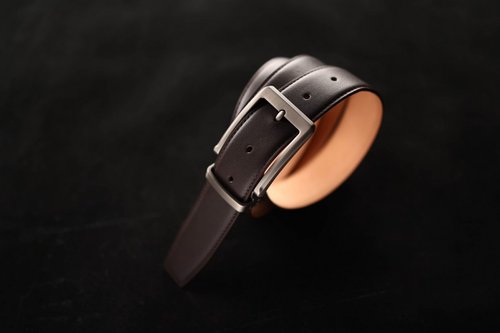 Motto Carpe Diem SUPERIOR - 納帕牛皮皮帶 3.4cm