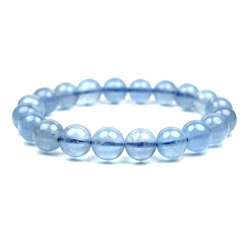 正佳珠寶 Gemsrich Jewelry 【正佳珠寶】海藍寶 頂級冰種海藍 9mm 頂級海藍寶圓珠手珠
