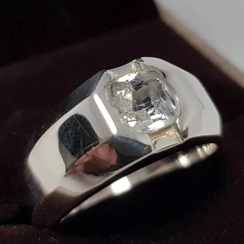 Unheated Untreated 2.01 carats White Sapphire Ring Ceylon Sri lanka Mens gifts - 戒指 - 寶石 白色
