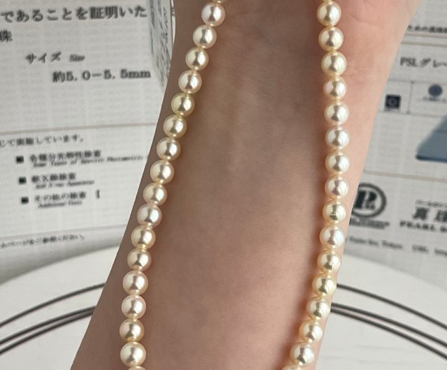 テリ最強】あこや 真珠 アコヤパール ネックレス 5.5mm-6mm SV
