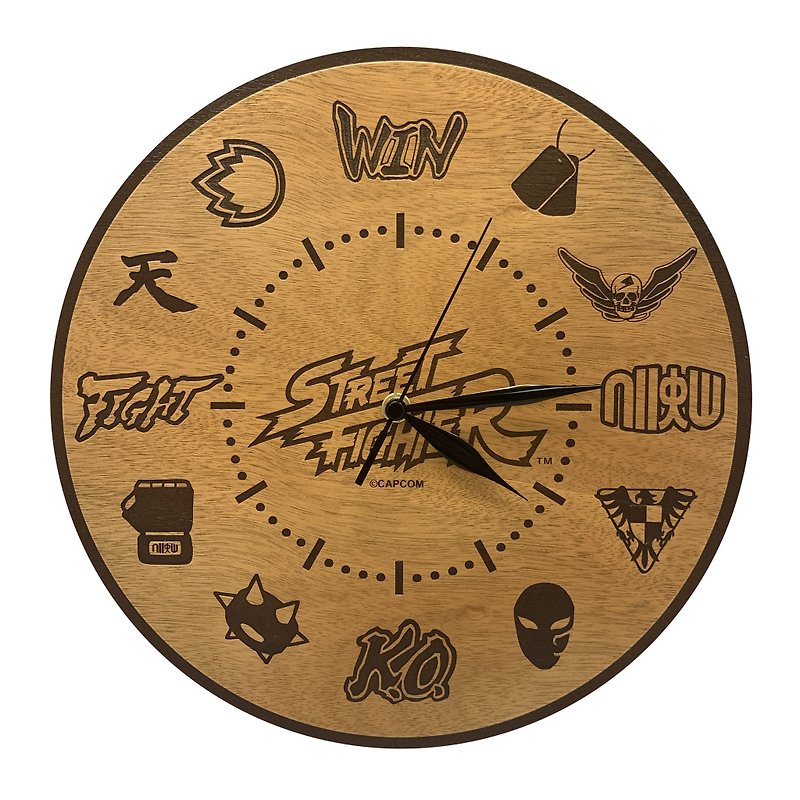 ブランドの壁掛け木製時計（ストリートファイター/コンバ旋風/ストリートファイターシリーズ） - 時計 - 木製 