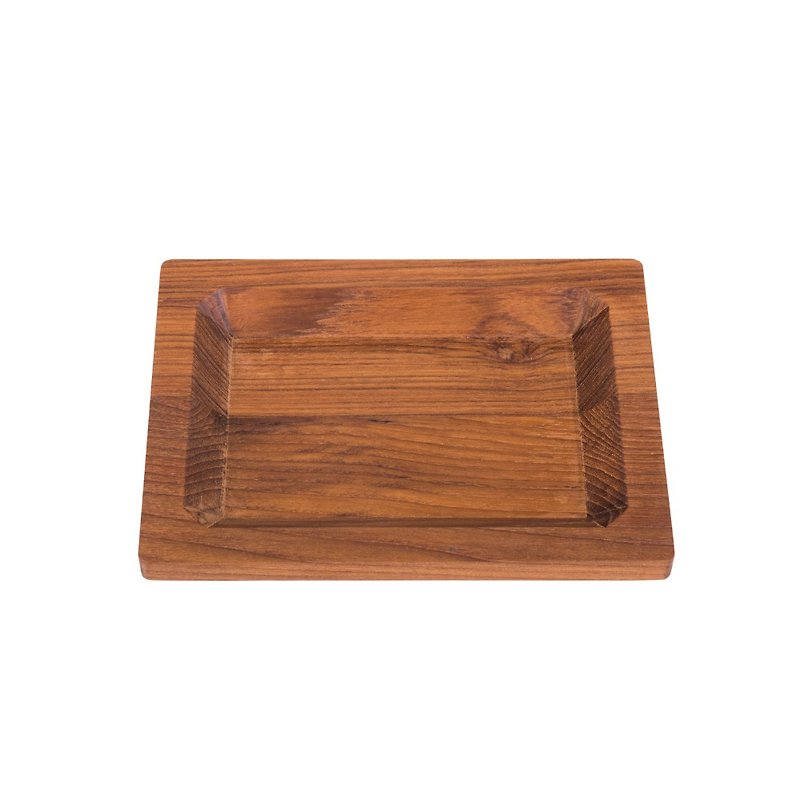 タイチークチークの木皿 - 置物 - 木製 ブラウン