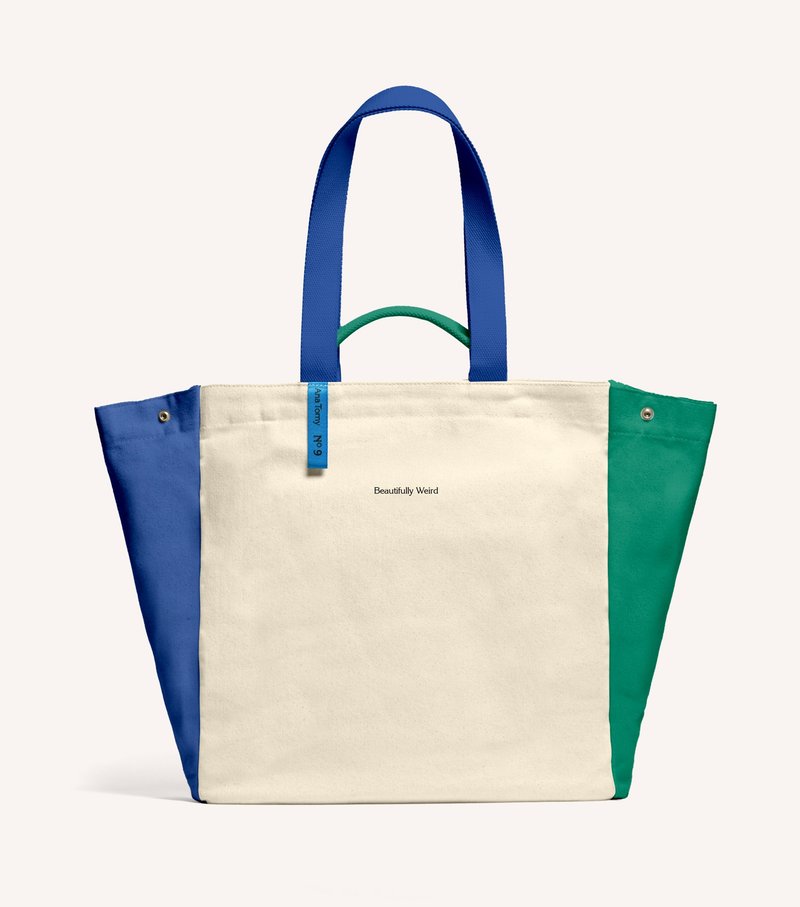 【客製化禮物】16盎司沙灘球Library Tote 重磅帆布托特書袋 - 手提包/手提袋 - 棉．麻 