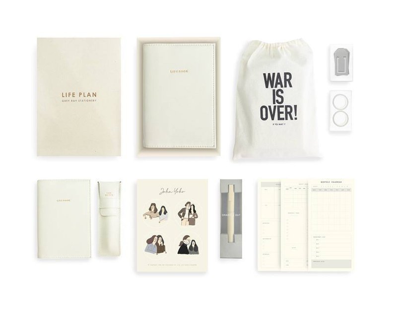 Life Planner Set (Love Collection) - 筆記本/手帳 - 人造皮革 白色