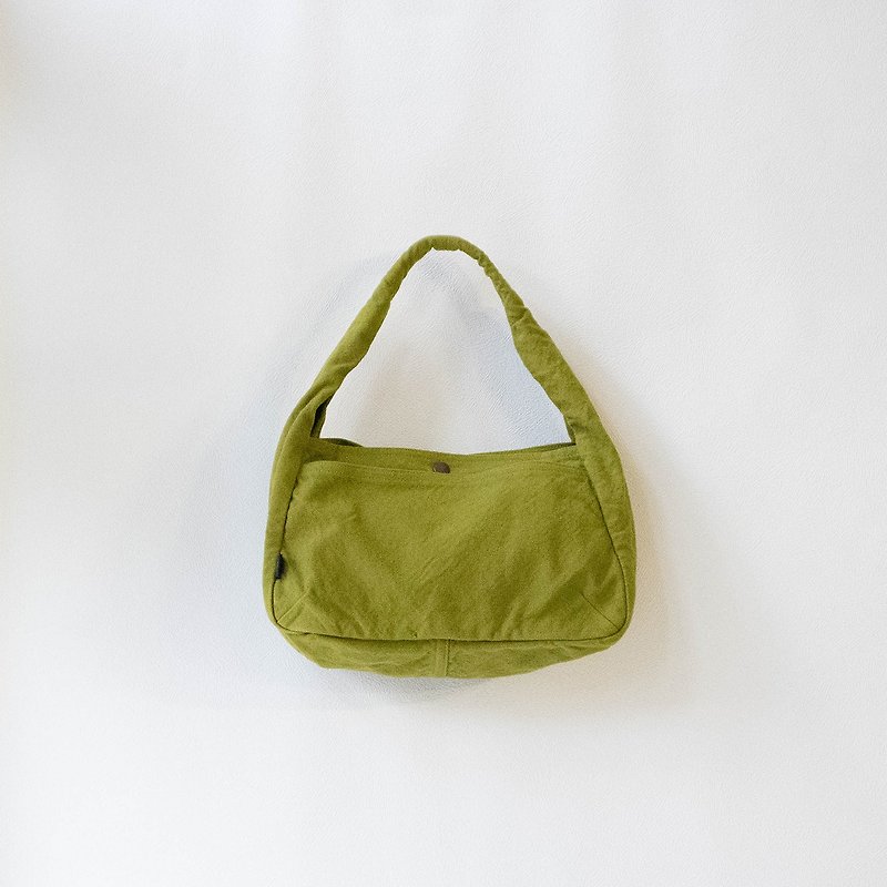 Plain shoulder [Wakakusa] (VC-31S) - กระเป๋าแมสเซนเจอร์ - ผ้าฝ้าย/ผ้าลินิน สีเขียว
