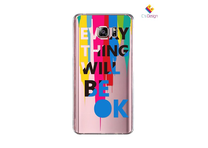 Everything will be OK! Graffiti Design Samsung iPhone 手機殼 phone case Gift DIY - Phone Cases - Plastic Multicolor