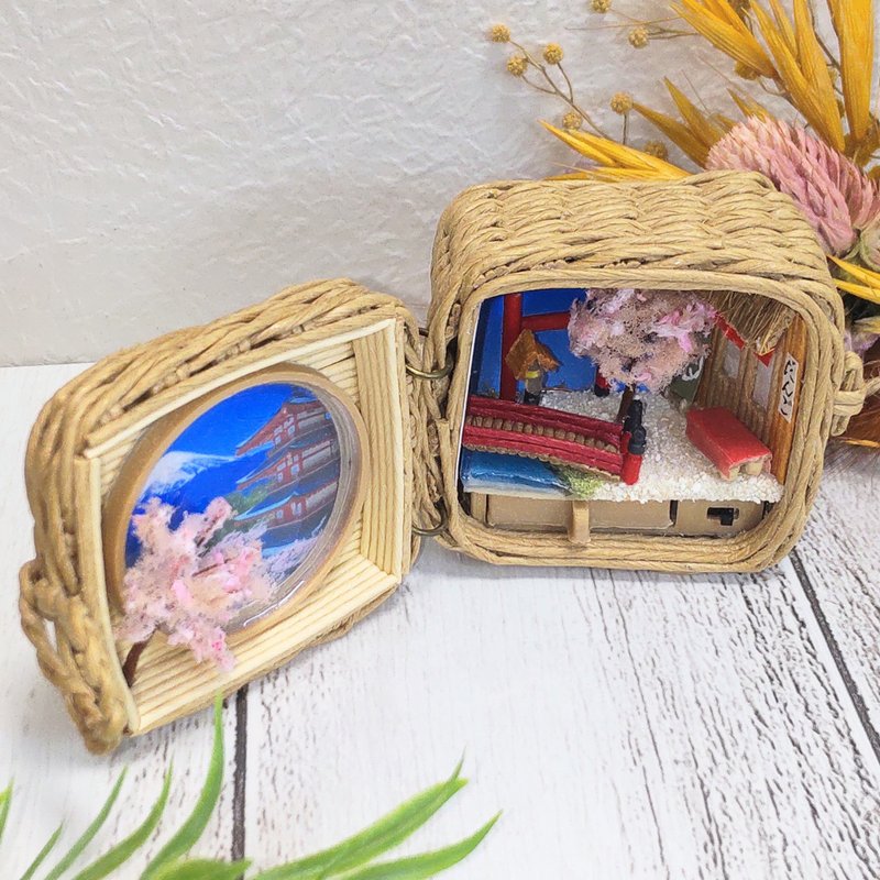 miniature: handmade, miniature basket, tiny basket, miniature house, mini - Wood, Bamboo & Paper - Other Materials Multicolor