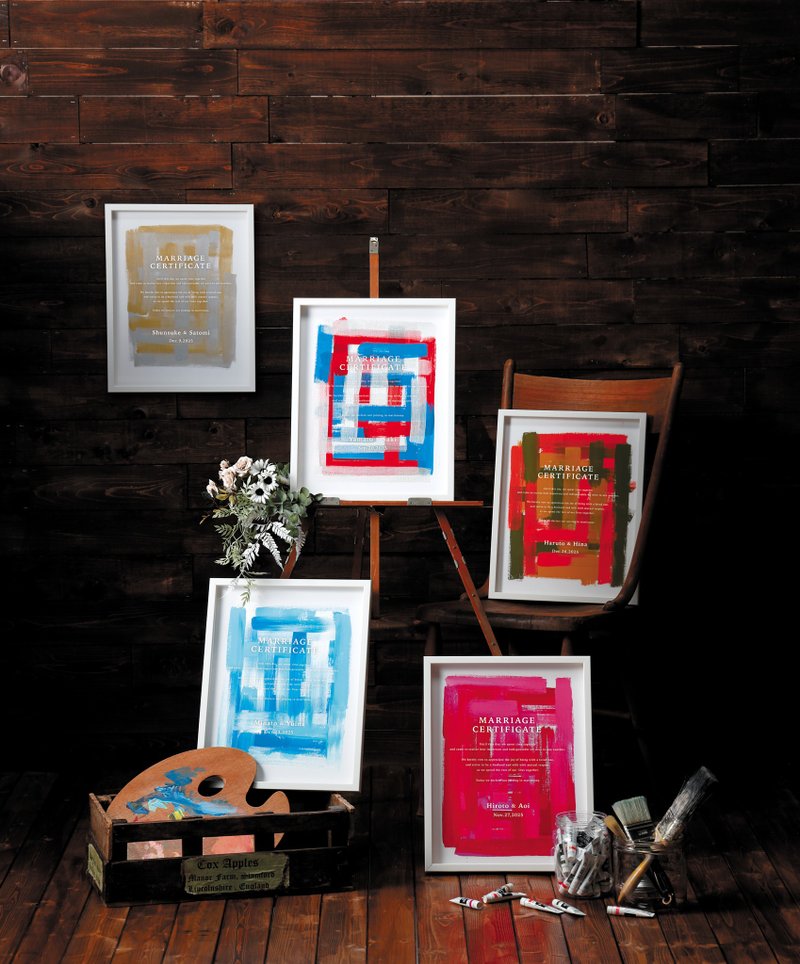 婚禮推薦彩繪迎賓板Wedding Canvas - 相框/畫框 - 顏料 多色