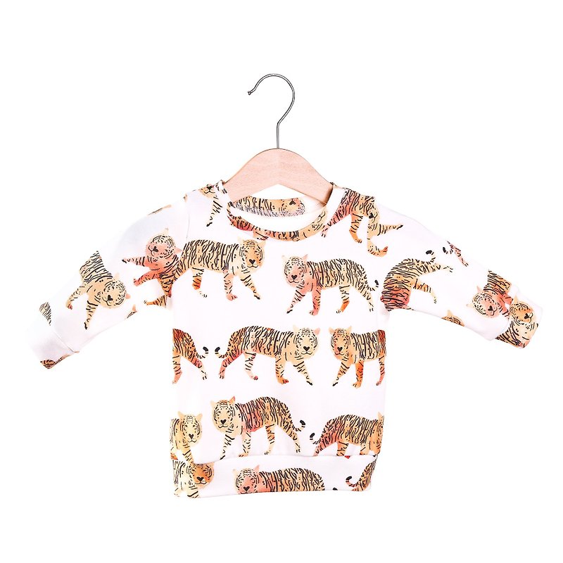 Tigers baby sweatshirt, baby boy sweatshirt, baby girl sweatshirt - 男/女童裝 - 棉．麻 多色