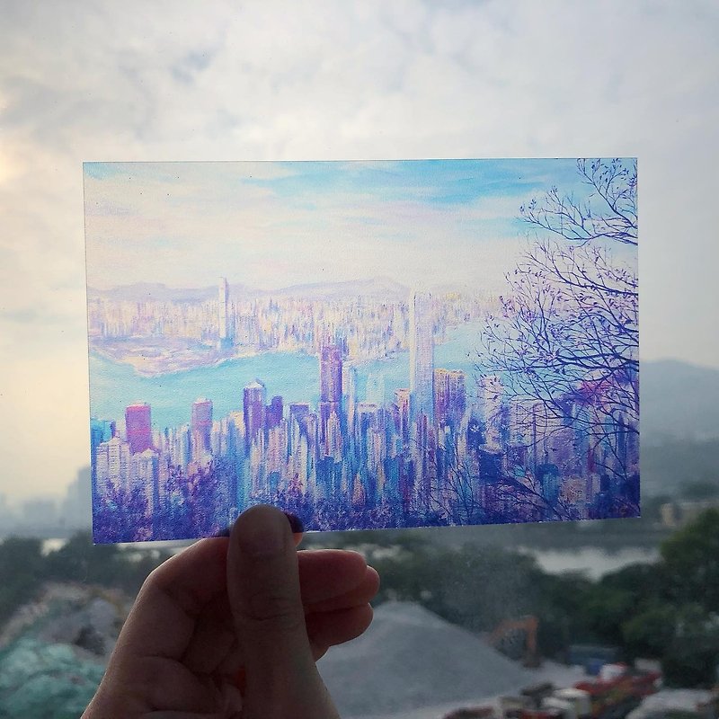 Frosted Transparent Card - Victoria Peak - Cards & Postcards - Waterproof Material Multicolor