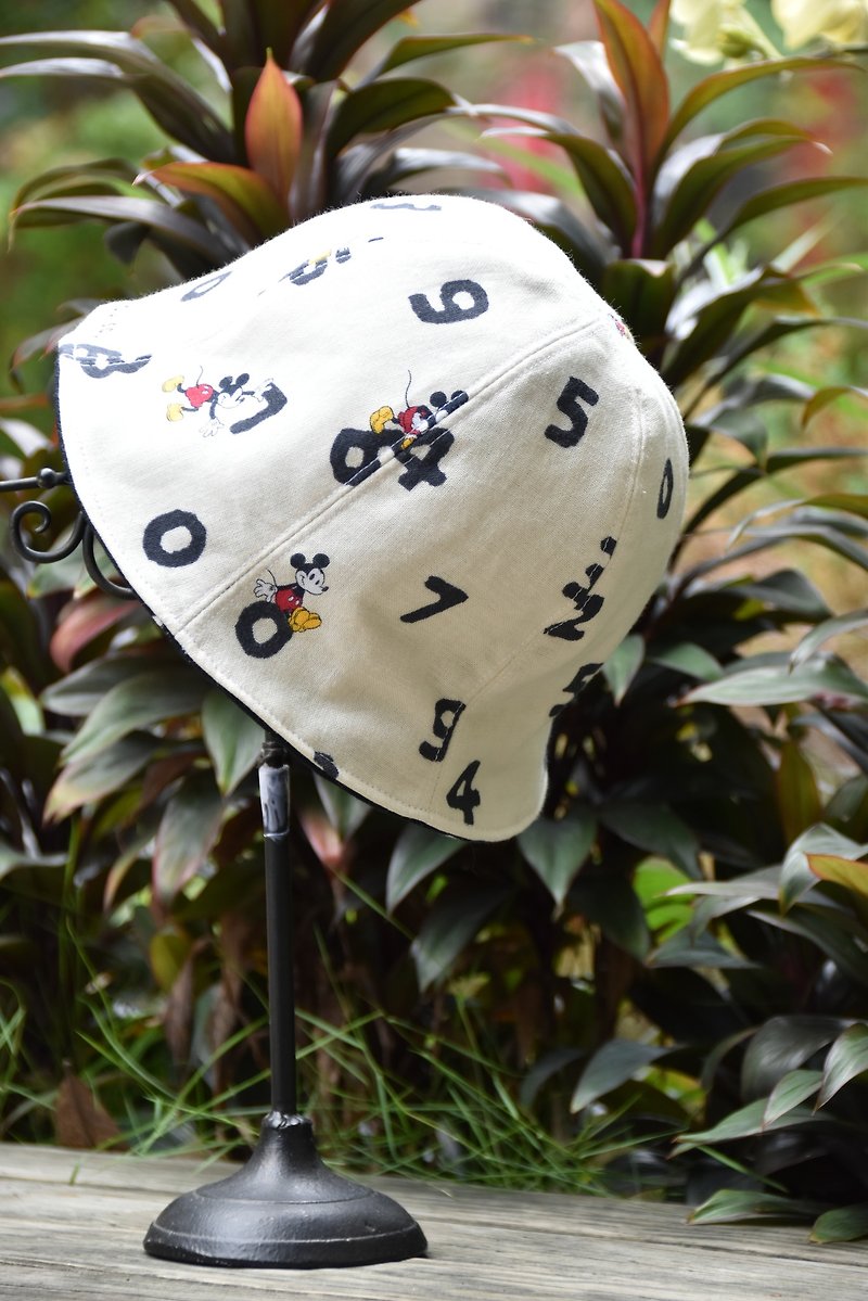 Qipingpu Mickey Love Digital / Fisherman Hat - หมวกเด็ก - ผ้าฝ้าย/ผ้าลินิน หลากหลายสี
