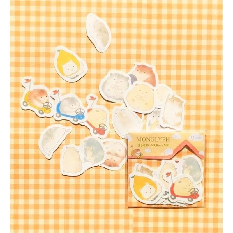 Marumochiya Hamster Land Flake Sticker [16 sheets] - Stickers - Paper 