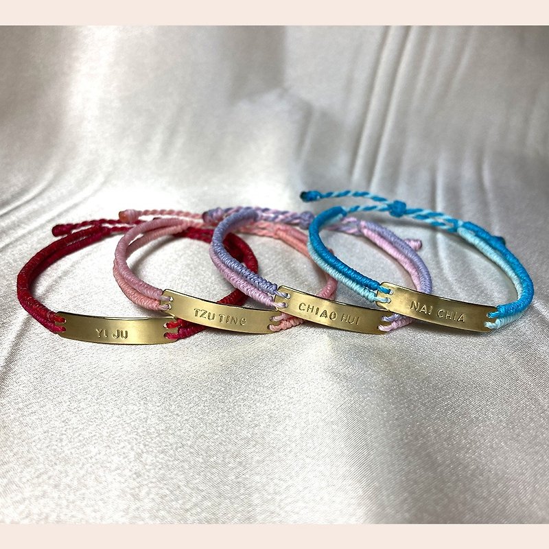 [Customized] Two mixed-match Bronze protective diamond Wax bracelets available in multiple colors - Bracelets - Other Metals Multicolor