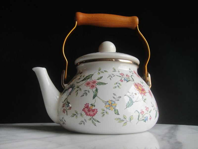 【老時光 OLD-TIME】早期二手台灣製珐琅水壺 - 水瓶/水壺 - 其他材質 