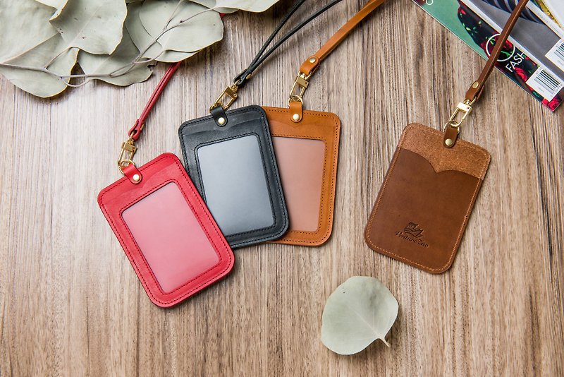 Straight documents folder - ID & Badge Holders - Genuine Leather Multicolor