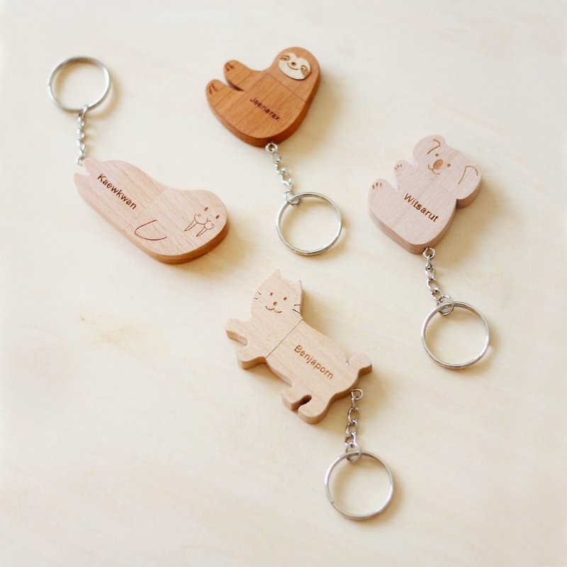 【Optional custom service】 Add a keying - Keychains - Other Metals Gold