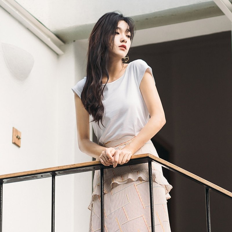 Anne Chen 2017 summer new ladies tassel solid color T-shirt - เสื้อยืดผู้หญิง - ผ้าฝ้าย/ผ้าลินิน ขาว
