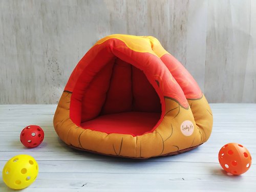 Lucky Me 寵物設計 大暖屋- 熱情火山 貓窩 寵物床 寵物睡墊