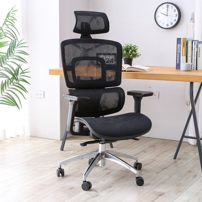 [Wei Shou] Supreme Waist Support Ergonomic Full Network Office Chair Computer Chair Gaming Chair Supervisor Chair Chair - Chairs & Sofas - Plastic Black