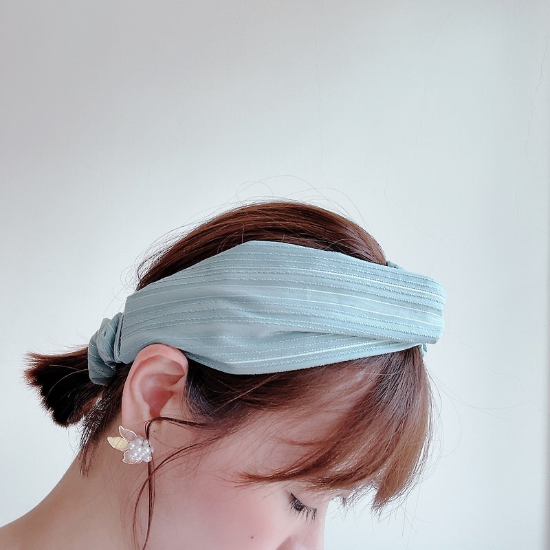 Mints Elastic hair band - Headbands - Polyester Blue