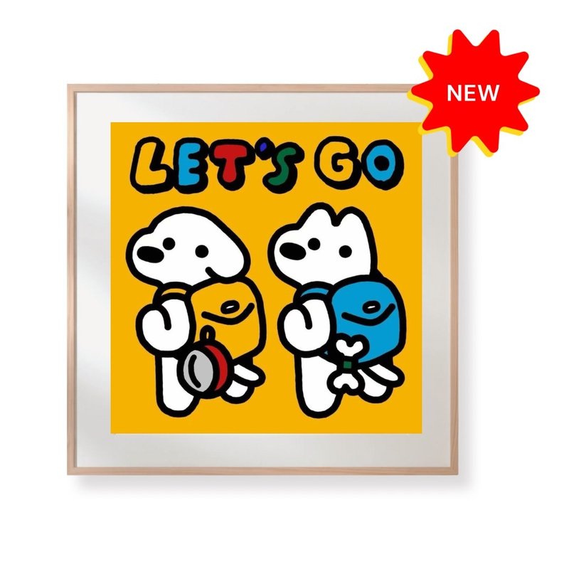 matsui DOGS 限量數位微噴版畫A款 - 海報/掛畫/掛布 - 紙 黃色