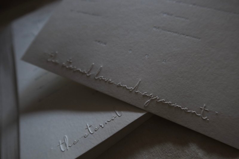 【24h. Wedding Letter-Misty Silver】Gardenia with simple book cover - Marriage Contracts - Paper 