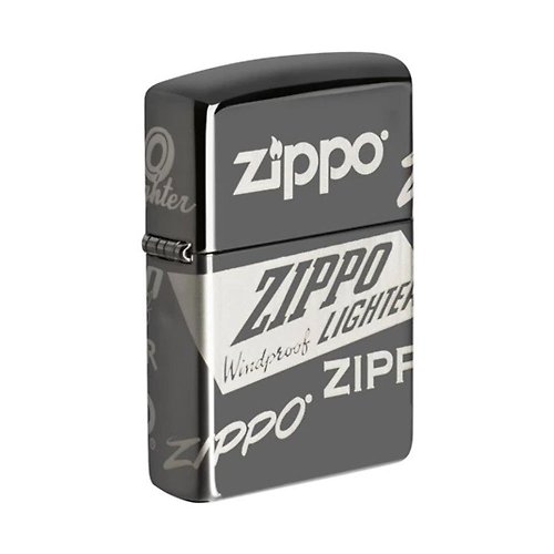 Zippo 【ZIPPO官方旗艦店】經典環繞標誌防風打火機 49051