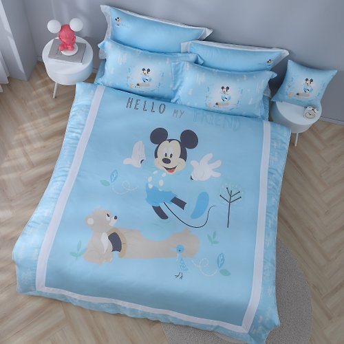 家適居家寢飾生活館 萊賽爾天絲-床包枕套兩用被組-迪士尼-野餐奇遇記-正版授權