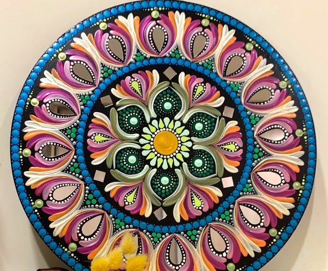 曼荼羅絵画曼荼羅アート手描き 30*30 - ショップ mandalasky168