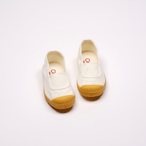 CIENTA 西班牙帆布鞋 西班牙帆布鞋 CIENTA J75997 05 白色 黃底 經典布料 童鞋