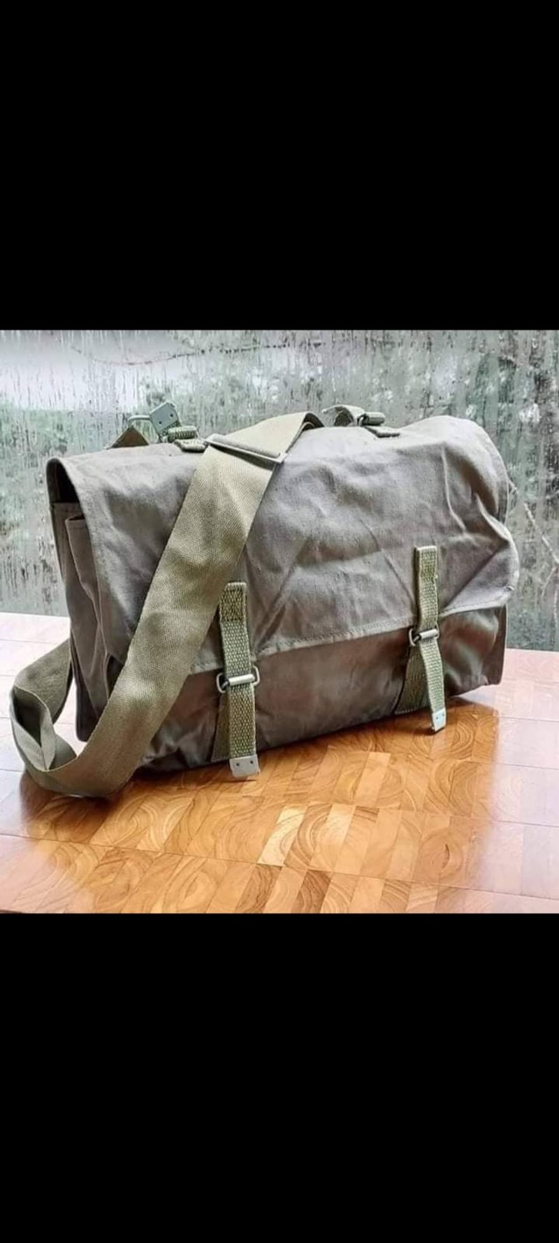 老波蘭 公發三色帆布軍包 工具包  波蘭公發軍用老件 霧灰棉質 - 側背包/斜背包 - 棉．麻 綠色