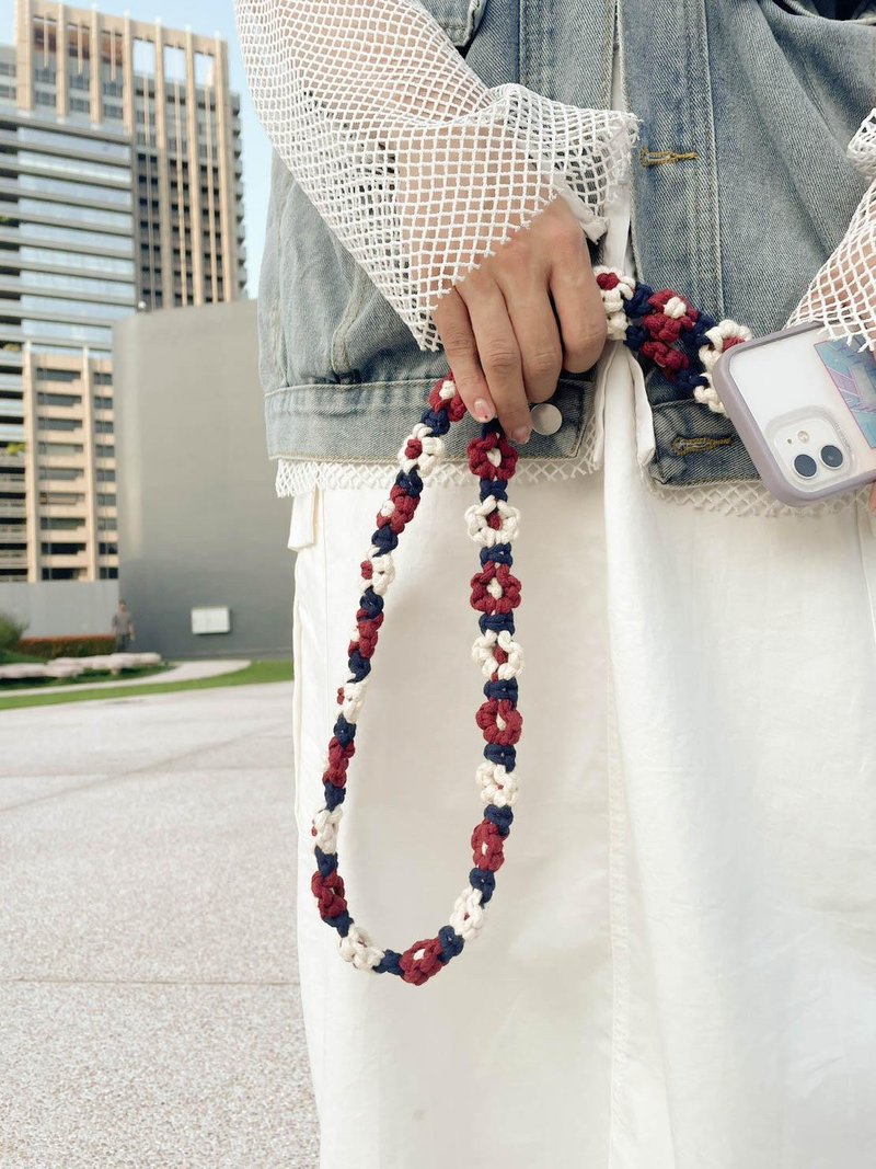 A long string of small flowers-Holland/woven mobile phone lanyard/strap - เชือก/สายคล้อง - ผ้าฝ้าย/ผ้าลินิน หลากหลายสี