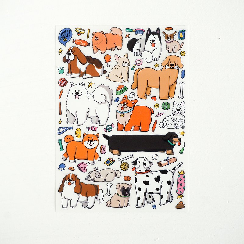 สติกเกอร์ลาย Woof gang - สติกเกอร์ - กระดาษ หลากหลายสี