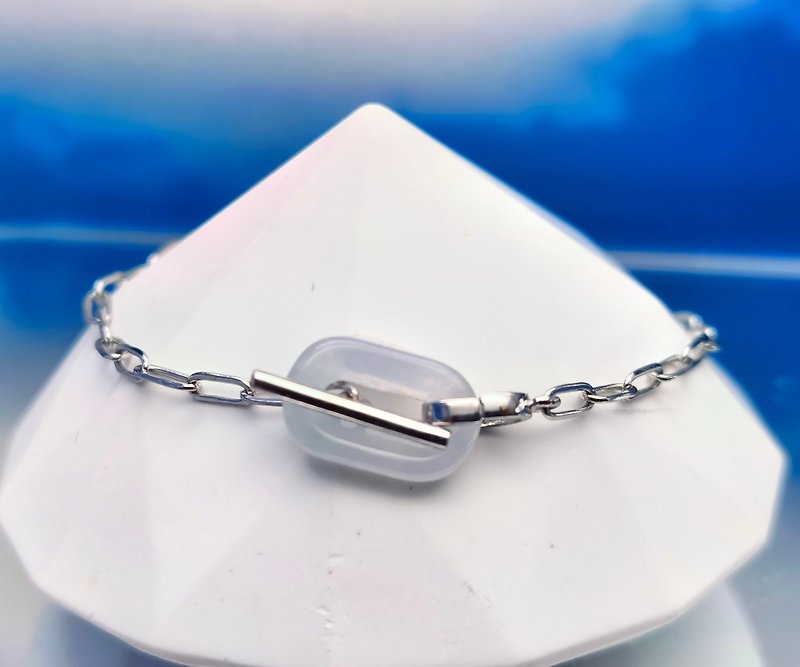 Silver Collection - Icy white jadeite ring silver bracelet - แหวนทั่วไป - เครื่องเพชรพลอย 