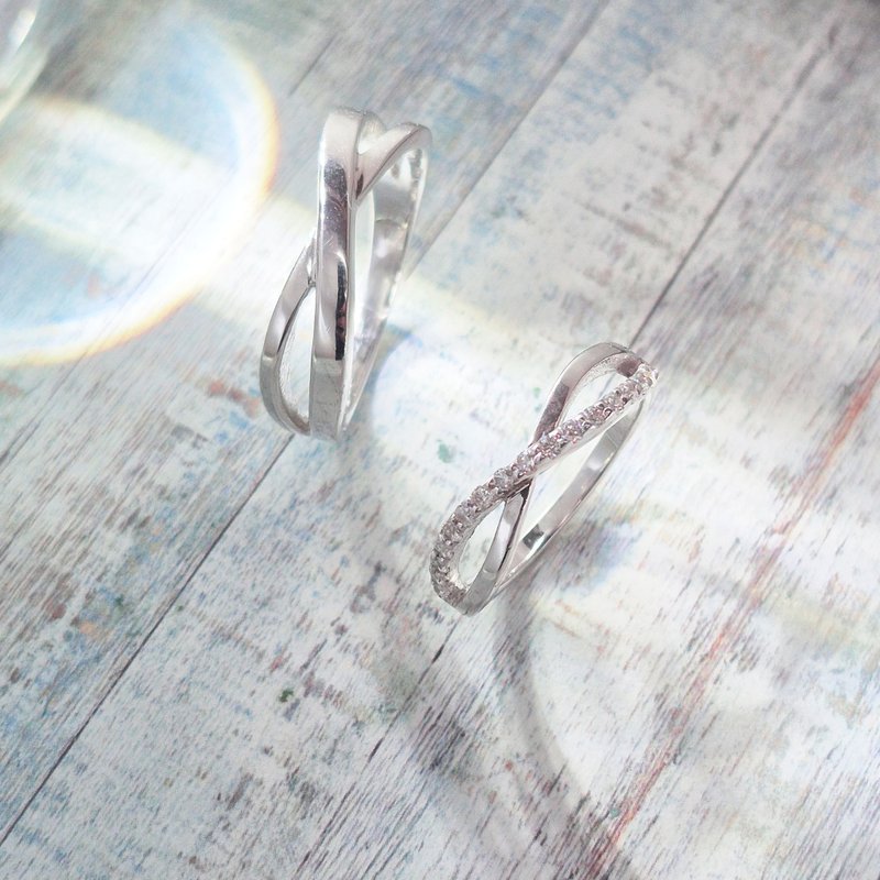 【比法一生】純銀情侶對戒—特別 純銀925手作飾品 - 對戒 - 銀 銀色