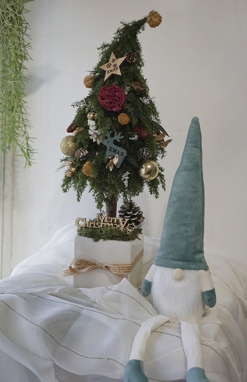 Nordic Elf Christmas Tree - ของวางตกแต่ง - พืช/ดอกไม้ สีเขียว