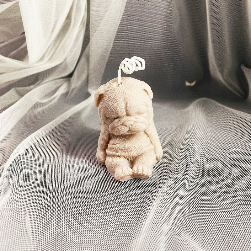 [Handmade] Shar Pei shaped candle/scented candle - Candles & Candle Holders - Wax 