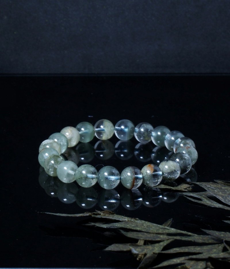 綠幽靈 9.5mm 水晶手鍊 Green Phantom 9.5mm Crystal Bracelet - 手鍊/手環 - 水晶 