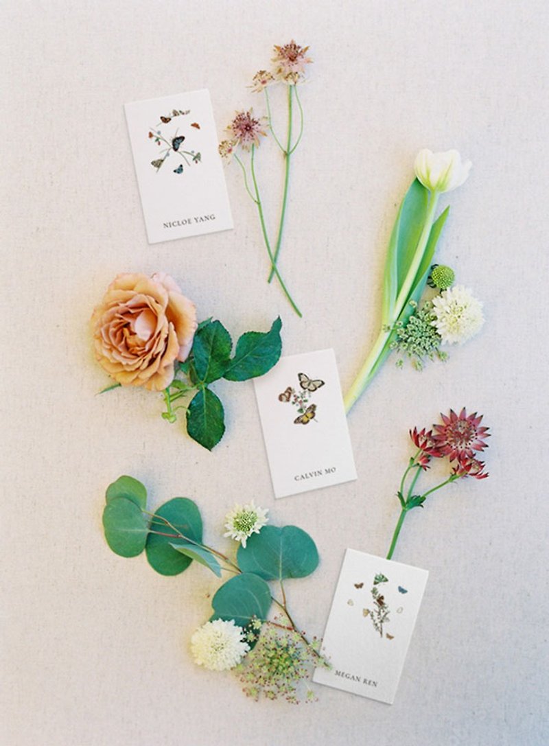 Wild Berry – Place Card Wedding Guest Seat Card Name Card - การ์ดงานแต่ง - กระดาษ 