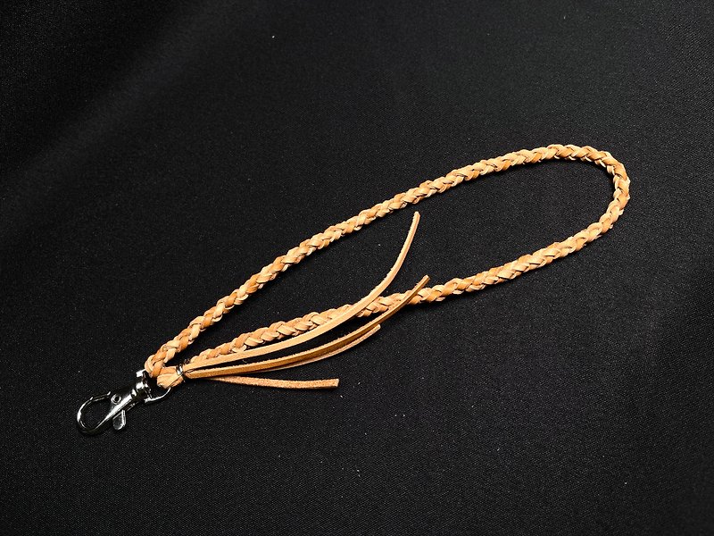 Leather Rope Charm - พวงกุญแจ - หนังแท้ สีกากี