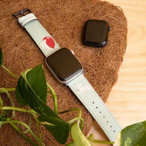 ☆US Disney Parks☆Apple Watchストラップ カールじいさん UP JESSENIAORIGINAL スカイブルー 怖い可愛いうさぎ | アップル