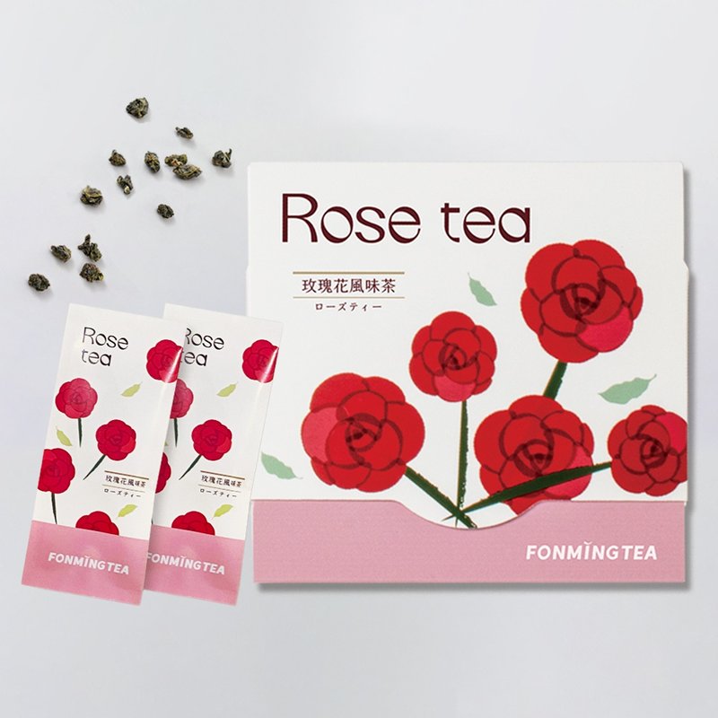 玫瑰風味烏龍茶 ROSE OOLONG TEA 原片茶葉定量8入 ESG設計紙盒 - 茶葉/茶包/水果茶 - 其他材質 
