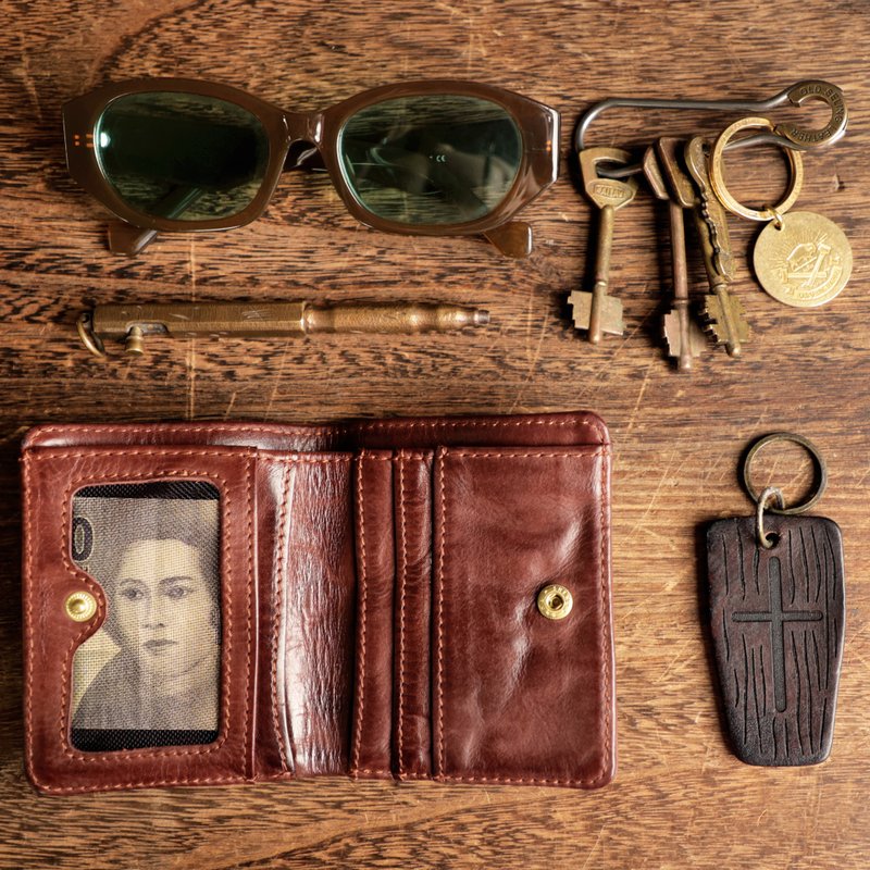 American Vintage Italian Vegetable-Tanned Leather Wallet - กระเป๋าสตางค์ - หนังแท้ หลากหลายสี