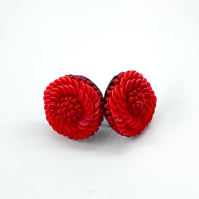 ピアス　Meow　赤　サージカルステンレス - 耳環/耳夾 - 其他材質 紅色