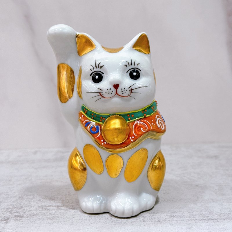 【彩境金福】日本九谷燒招財貓 | 金盛 - 擺飾/家飾品 - 瓷 白色